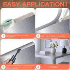 GSCIT Club Silver Edge Banding, 2 Inch x 50ft Aluminum Brushed Edge Banding PVC Edge Trim for Cabinet Repair Furniture