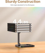 NGTeco Adjustable Employee Time Clock Stand, Universal Holder for W2, TC2, TC3, TC7, Anti-Slip Rubber Base, Sturdy & Flexible Design for Workplace Check-Ins