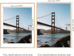 Frametory, 18x24 Metal Picture Frame with Mat for 16x20 Picture & Real Glass, Aluminum Photo Frame Collection (Rose Gold, 1 Pack)
