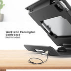 Tablet POS Stand - Heavy Duty Steel Kiosk Stand with 360° Swivel Base Anti-Theft - Compatible with 10.9" iPad 10th, Pro 11" 1 2 3 4, Air 4 5, Air 11", iPad 11"(A16)