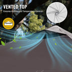 CROWN SHADES 10x10 Pop Up Canopy - Beach Tent with One Push Setup - Outdoor Sun Shade for Events, Parties, Camping - Gazebo with STO-N-Go Cover Bag, Silver Coated Top, 3 Height& 4 Sand Bags, Coffee