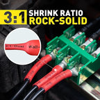 haisstronica 420PCS 3:1 Heat Shrink Tubing Kit, Adhesive Lined Marine Resistant Grade Shrink Wrap - 1.75" length 7 Size for Home and Industrial, 3/32"-3/4" - Black, Red