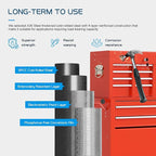 8-Drawers Large Tool Chest, 2-in-1 Detachable Garage Rolling Tool Box Metal Tool Storage Cabinet Removable Lockable Tool Cart with Wheels and Drawers