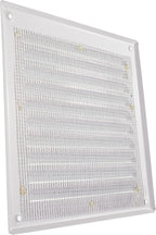 Vent Systems 6 x 6 Inch (Inner) - Pack of 5 - White Metal Soffit Vent Cover - Durable Square Air Vent Grille with Mesh Screen - Weather Resistant Ventilation Grill - Wall & Ceiling Indoor & Outdoor