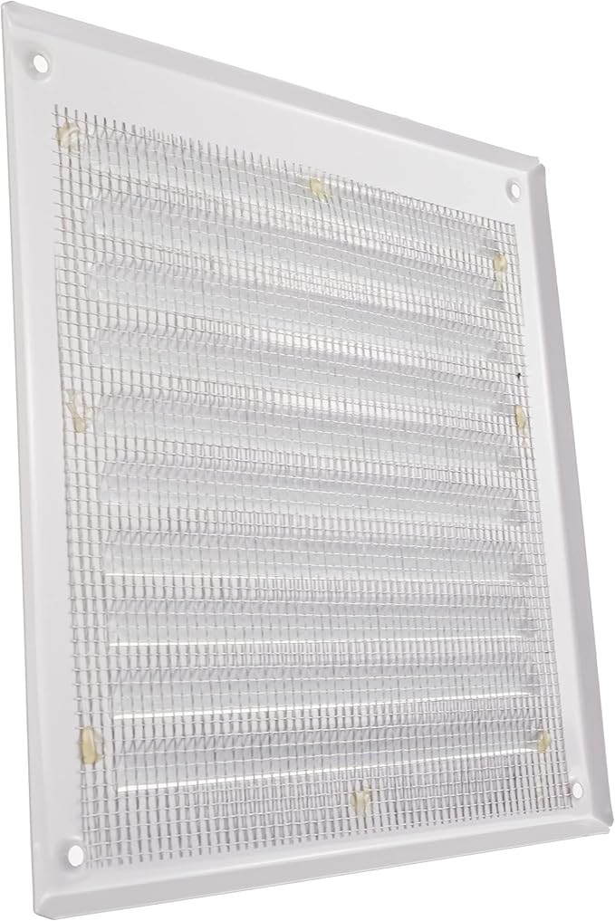 Vent Systems 6 x 6 Inch (Inner) - Pack of 5 - White Metal Soffit Vent Cover - Durable Square Air Vent Grille with Mesh Screen - Weather Resistant Ventilation Grill - Wall & Ceiling Indoor & Outdoor