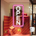 inShareplus 16"x 9" LED Neon Open Sign for Business, with ON/OFF Switch adapter, Ultra Bright Lighted Sign Open, Electric Light up Sign for Stores, Restaurants Offices Retail Shops Window Storefronts