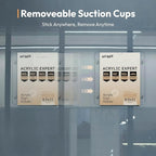 NIUBEE Acrylic Window Sign Holder with Suction Cups 8.5 X 11, Clear Acrylic Frames Glass Door Mount, Displaying Artworks, Menus, for Office, School Hallway, Home, Restaurant (12 Pack)