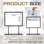 Zhengmy Tabletop Sign Holder with Flat Base Double Sided Countertop Sign Holder Desktop Display Stand Metal Poster Display Stand for Office Store Restaurant Hotels, Black(11" X 8.5",Horizontal,2 Pcs)