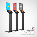 Premium Graphic Sign Floor Stand – CTA Premium Graphic Sign Floor Stand with Security Enclosure for iPad 10th Gen A16, iPad Air 11" M3 & M2, Pro 11" and More 9.7-11" Tablets - Black (PAD-PARFGRA)
