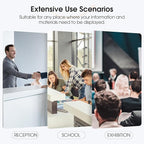 MaxGear 6 Pack Acrylic Brochure Holder, Trifold 4 inches Wide Plastic Literature Holder For Pamphlets, Flyers, Rack Cards, Wall Mount Clear Countertop Organizer Display Stand, Office or Home Use