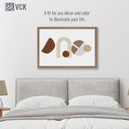 VCK 27x40 Poster Frame 5 Pack - Brown Walnut, Natural Textured Solid Wood Picture Frame, Wall Mounting Hanging