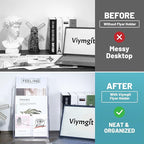 2Pack Acrylic Brochure Holder 8.5 x 11 inches, 3 Tier Clear Plastic Flyer Holder Display Stand, Wall Mount/Countertop Literature Organizer for Documents, Pamphlets, Booklets, and Menu