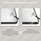 LOAAO 48x36 Inch Black Metal Framed Bathroom Mirror for Wall, Matte Black Bathroom Vanity Mirror Farmhouse, Large Rounded Rectangle Mirror, Anti-Rust, Tempered Glass, Hangs Horizontally or Vertically