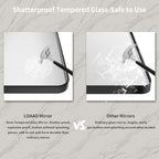 LOAAO Black Metal Framed Bathroom Mirror for Wall, Large 55X30 Inch Rounded Rectangle Mirror, Matte Black Bathroom Vanity Mirror Farmhouse, Anti-Rust, Tempered Glass, Hangs Horizontally or Vertically