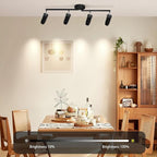 5Color LED Track Lighting Kit 4 Lights Dimmable 48W Track Light,Zoomable15°/24°/36°/45°/60°-2700K/3000K/3500K4000K/5000K,Track Lighting for Accent Task Kitchen,Lumen 4800 (Black)