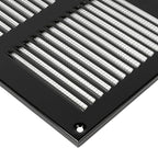 Repa Market 2-Pack Black Air Vent Cover 12" x 6" Inch (Outer Dimensions) - Steel Return Air Grilles - for Ceiling and Sidewall - HVAC - with Protection Screen (11.81" x 5.90" Inch)