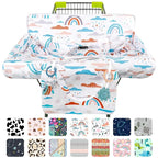 Shopping Cart Cover for Baby 2-in-1 High Chair Cover with Safety Harness Multifunctional Dinosaur Pattern Cart Covers for Babies Soft Padded Grocery Cart Cover for Baby Boy Girl