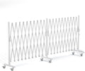 Expandable Barricade Gate,200"" Metal Safety Barrier Gate with Casters,Accordion Garden Yard Outdoor Indoor Fence Folding Security Dog Gates Wall Mount,White, Large