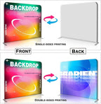 Custom Tension Fabric Banner with Stand Trade Show Backdrop Display, HD Printing Customize Online, Large Portable Trade Show Booth Display Banner for Business Pop Up Display Only Banner 17.5x7.5 FT