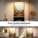 Picture Lights for Wall, Battery Operated Picture Light 24in Gallery Light for Paintings CCT Dimmable Recharging Battery Wall Light with Remote Control for Living Room Gallery Dartboard