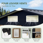6x4 FT Outdoor Metal Storage Shed, Single Door, 1 Clear Window, Tool Shed for Garden, Patio, Backyard Brown