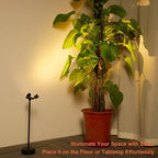 IMAGE Rechargeable Cordless Spotlight, Table Spotlight Accent Lighting for Plants Pictures Artwork Jewelry Showcase Model Display Shelves Cabinet Table Lamp for Home Restaurant Dinner Bar Warm White