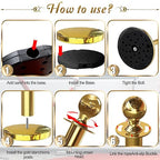 8PCS Gold Stanchions Posts with 4PCS 5 ft Red Velvet Rope, Red Velvet Rope Stanchion Set Crowd Control Barriers, Stanchions and Velvet Ropes Red Carpet Poles for Party Supplies