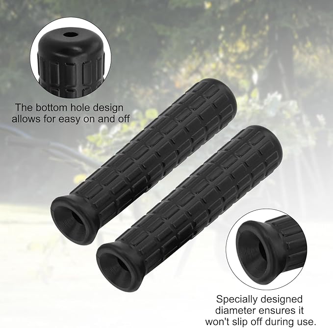 Rubber Handles for Wheelbarrow, 8-42mm Inner Diameter Wheelbarrow Handles Fit Most Wheelbarrows, Wheelbarrow Handle Grips Replacement(114 x 8mm)