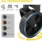 Collapsible Utility Cart Folding Wagon, 220 lbs Capacity Lightweight Rolling Cart with Quiet Wheels, Quick-Fold Design for Camping, Shopping, Ourdoor Use, Blue 2PCS