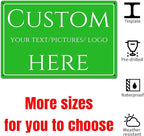 Custom Sign, Custom Delivery，Aluminum Weatherproof Metal Sign Multiple Sizes, Courier delivery, safety warning, Business, Workplace, office, Home, Delivery Signs(14 * 10Inch)