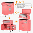 INTERGREAT Tool Chest, Assembled Tool Cabinet with 8 Drawers, Detachable Organized Tool Chests, Lockable Tool Cabinet for Workshop, Warehouse, Mechanics Garage (Pink)