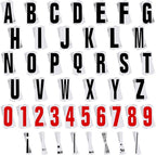 Jecery 400 Pcs Marquee Sign Letters Flexible Plastic Letters on Flexible Panel for Outdoor Black Board Portable Sign Numbers Punctuation for Letter(8 7/8 Inch)