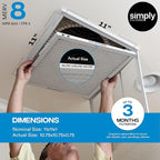 Simply 12x18x1 Air Filter, Merv 8, 6 Pack, For Home AC Furnace & HVAC (Actual Size: 11.75"x17.75"x0.75") DUST, Pet, & Allergy Control