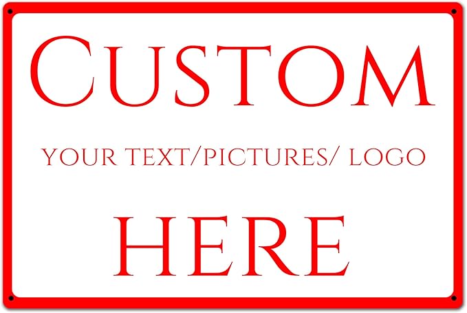 Custom Sign,Aluminum Weatherproof Metal Sign Multiple Sizes, Reflective doorplates, guide signs，Customize for Office, Business, Workplace, office, Home, Delivery Signs(10 * 7Inch)