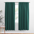 PONY DANCE Blackout Curtain Panels - Window Drapes Light Block Decorative Draperies Thermal Insulated Energy Saving for Home, 42 x 72 Inches, Hunter Green, 2 Pieces