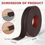 Flexible Wall Corner Protector Moulding Trim Peel and Stick Wall Corner Guards Edge Protector Self Adhesive Molding Trim Strip for Edge Ceiling (Dark Walnut Wood Grain, 1.6 in x 10 Ft)