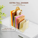 Reusable Shopping Bag Organizer, Adjustable Extra Tall Shelf Dividers for 40+Tote, Cloth,Gift,Grocery,Handbag and Purse,Paper Bag Holder and Lunch Bags in Pantries, Cabinets or Closets