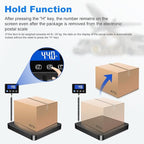 Shipping Scale, 440lb/0.5oz High Accuracy Digital Scale for Packages with Hold, Tare Function, Postal Scale for Small Business, Luggage, Home Use (Battery & Charging Cable Include)