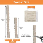 Fabric Cord Cover, 2 Pcs 6 Feet and 2 Pcs 4 Feet Chain Cable Sleeve, Chandelier Lighting Wire Cord Cover for Lamps Light Fixtures Lighting Wires Cable Management, Pleat Effect