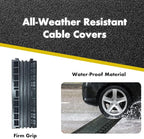 Kable Kontrol Drop Over Floor Cord Cover – 40” Inch Long 3 Channel Cable or Wire Protector – 60 Pcs Bulk Pack - Rubber Ramp for Indoor and Outdoor Use – Black