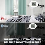 BGment Blackout Curtains - Grommet Thermal Insulated Room Darkening Bedroom and Living Room Curtains, Set of 2 Panels (42 x 63 Inch, Frosty Green)