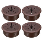 uxcell 4 Pcs Desk Grommet, 2.09 inch 53mm Desk Cable Hole Cover Wire Hole Insert for Home Office Table Cabinet Cord Organizer, Coffee