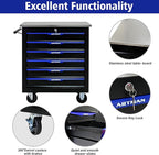 6 Drawers Rolling Tool Box on Wheels, Multifunctional Tool Chest Cabinet with Lock, Drawers Rolling Tool Cart Trolley Organizer Tool Storage Case for Garage,Warehouse - DIY Interconnectable