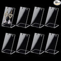 PH PandaHall 10pcs Acrylic Earring Holder Single Pair L-Shape Jewelry Displays Stand Earring Organizer for Jewelry Dangling Slant Back Display Props Show Retail Store Marketing 1.3x1.7x3 Inch