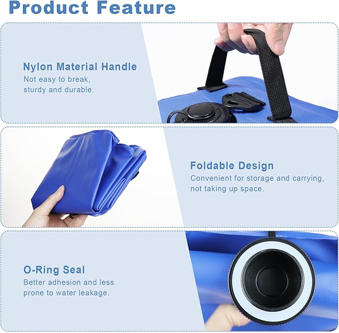Canopy Water Weights Bag Set of 4, 88 LBS Gazebos Tent Water Weights Set, 4 Leg Weights for Gazebo, Pop-Up Canopy, Canopies, Tent (Blue 10L)