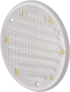 Vent Systems - 4 Inch (Inner) Pack of 10 White Metal Round Soffit Air Vent Grille Cover, Register air Vent Deflector, Louver - Built-in Mesh - HVAC for Bathroom, Home Office, Kitchen 5 Inch (Outer)