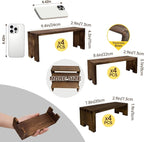 12Pcs Display Riser Wood Risers Cupcake Stand 3 Tier Racks Decorative Rectangular 4 Set Cologne Perfume Organizer Dessert Stands for Vendors Event