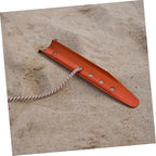 4Pcs Aluminum Tent Stakes Orange Lightweight Ground Pegs for Camping Beach Sand Snow Outdoor Tent Ground Anchors
