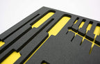 5S Tool Box Shadow Foam Organizers (2 Color) Custom Size (26.25" x 39.75", Black Top/Yellow Bottom)