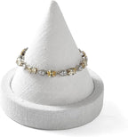 Oirlv Linen Single Bracelet Display Stand Professional Jewelry Stand for Bangle Bracelet Watch (Creamy-white,Linen)